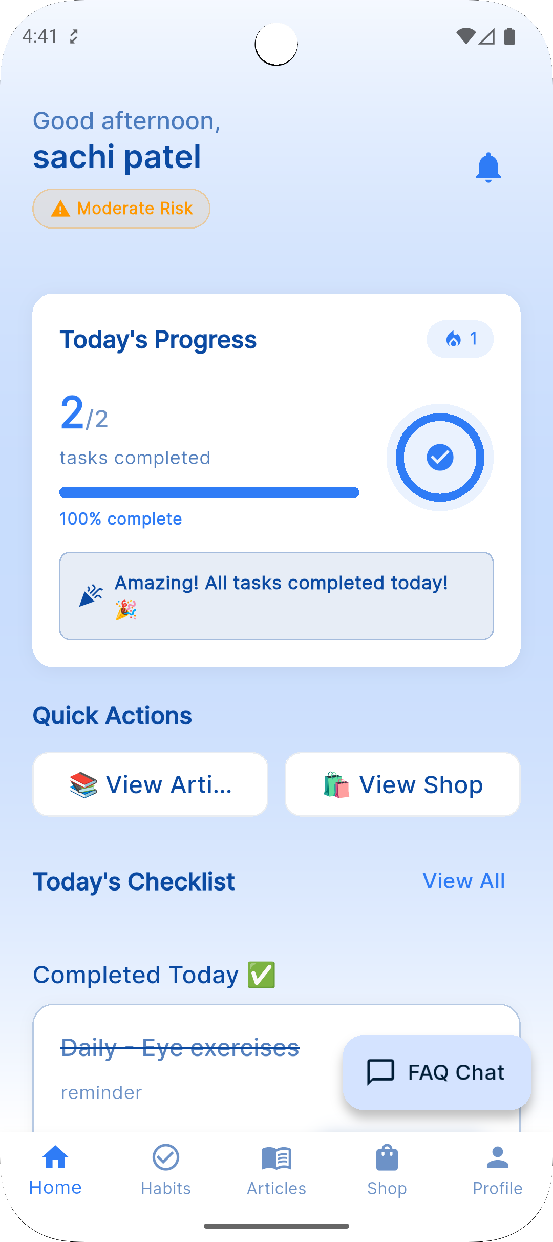 Protecting Vision Before It's Too Late - App Screen