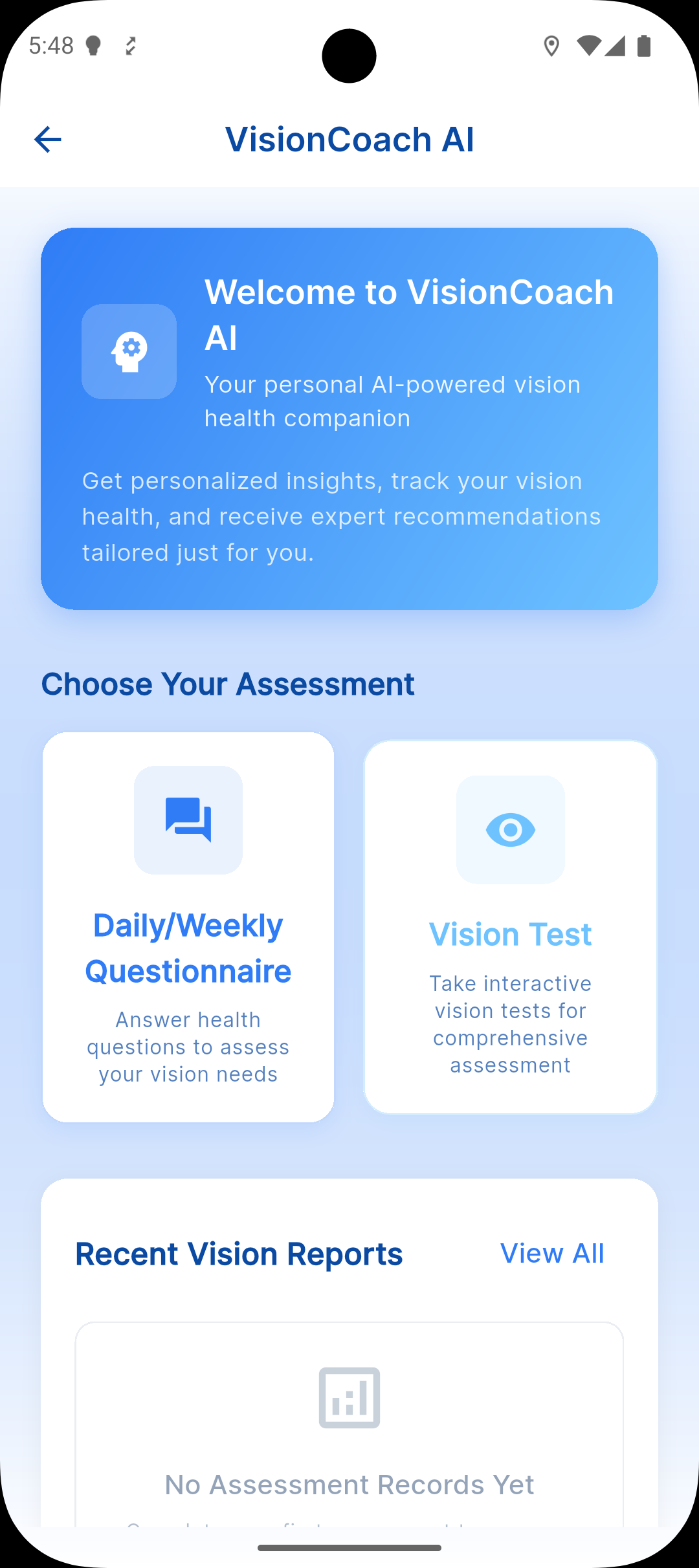 Preventive Care Plans - App Screen